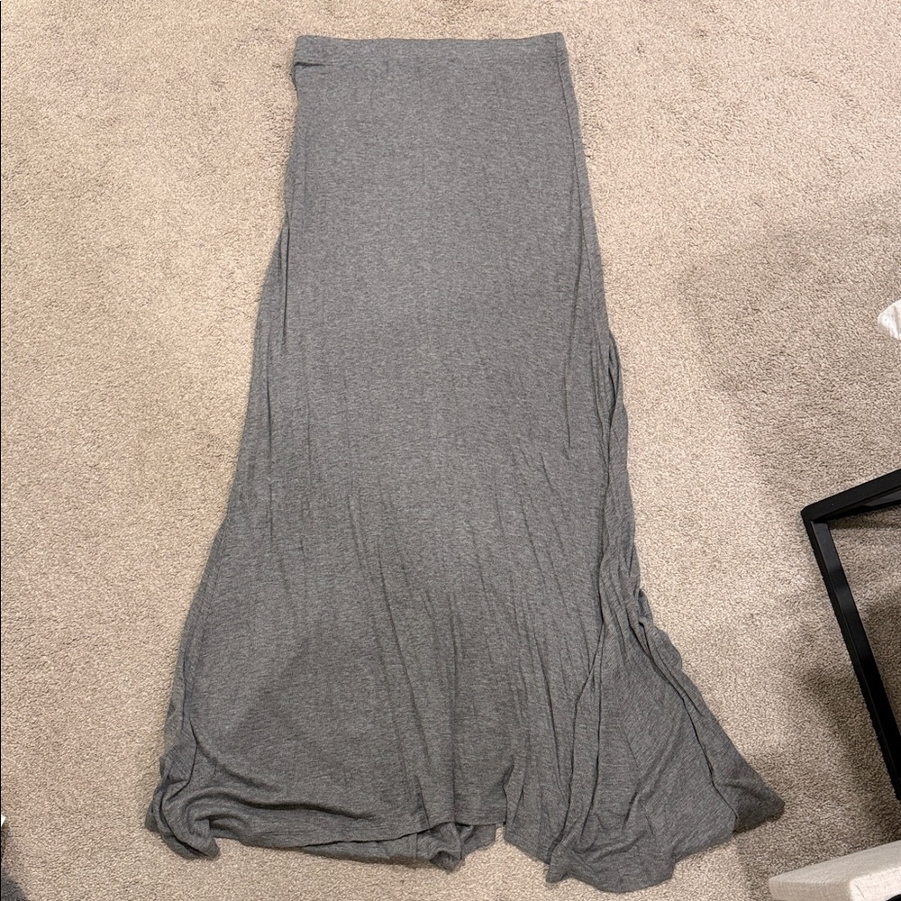 BCBGMaxAzria Charcoal Maxi Skirt
